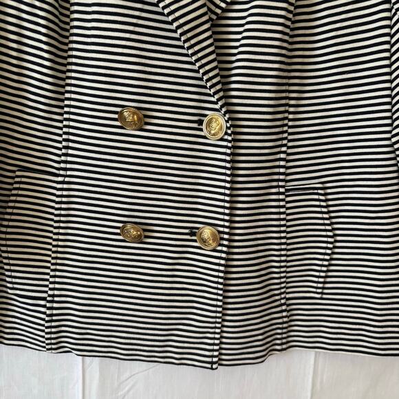 Cabi Life Jacket Striped Nautical Double Breasted Blazer Style #823 Size Large - Picture 4 of 6